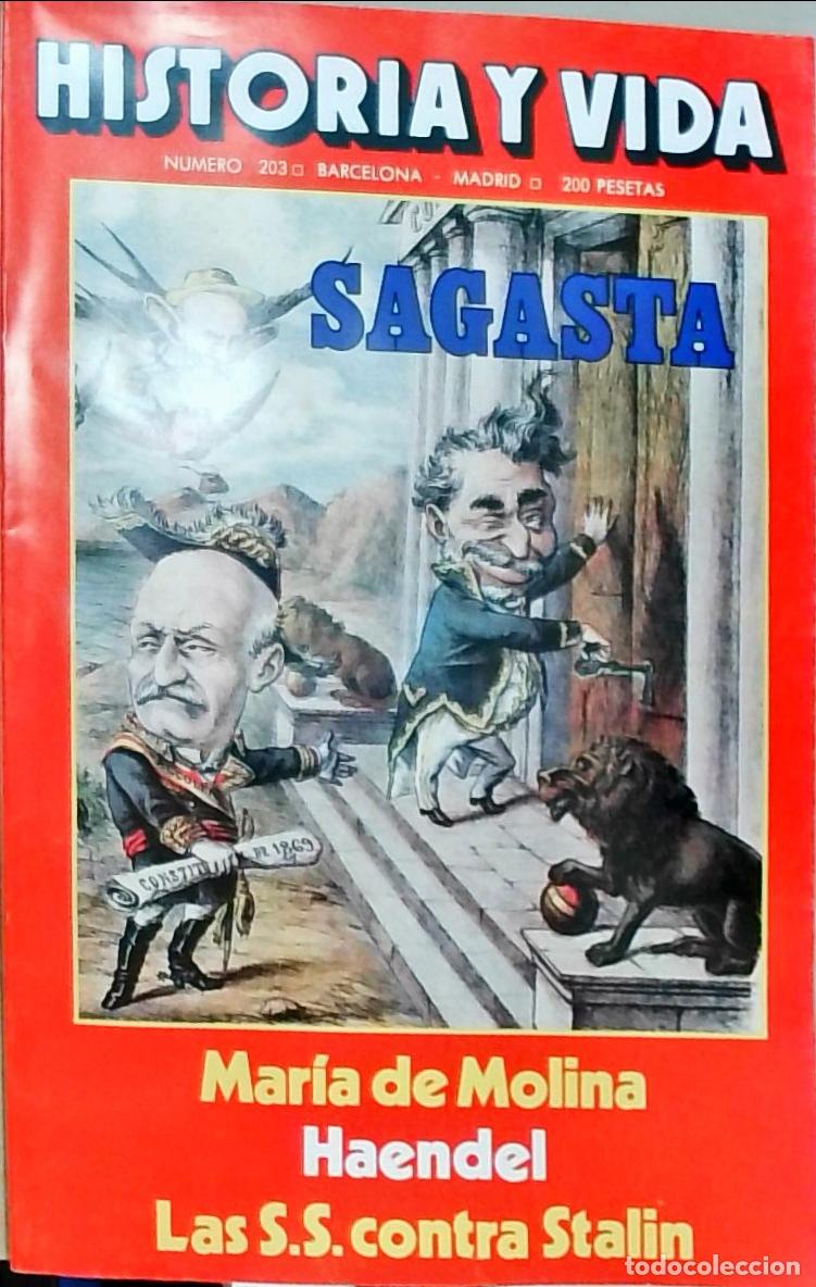 Livros em segunda m&atilde;o: Historia y Vida n&ordm; 203: Mar&iacute;a de Molina. Haendel. Las S.S. contra Stalin - REVISTA: