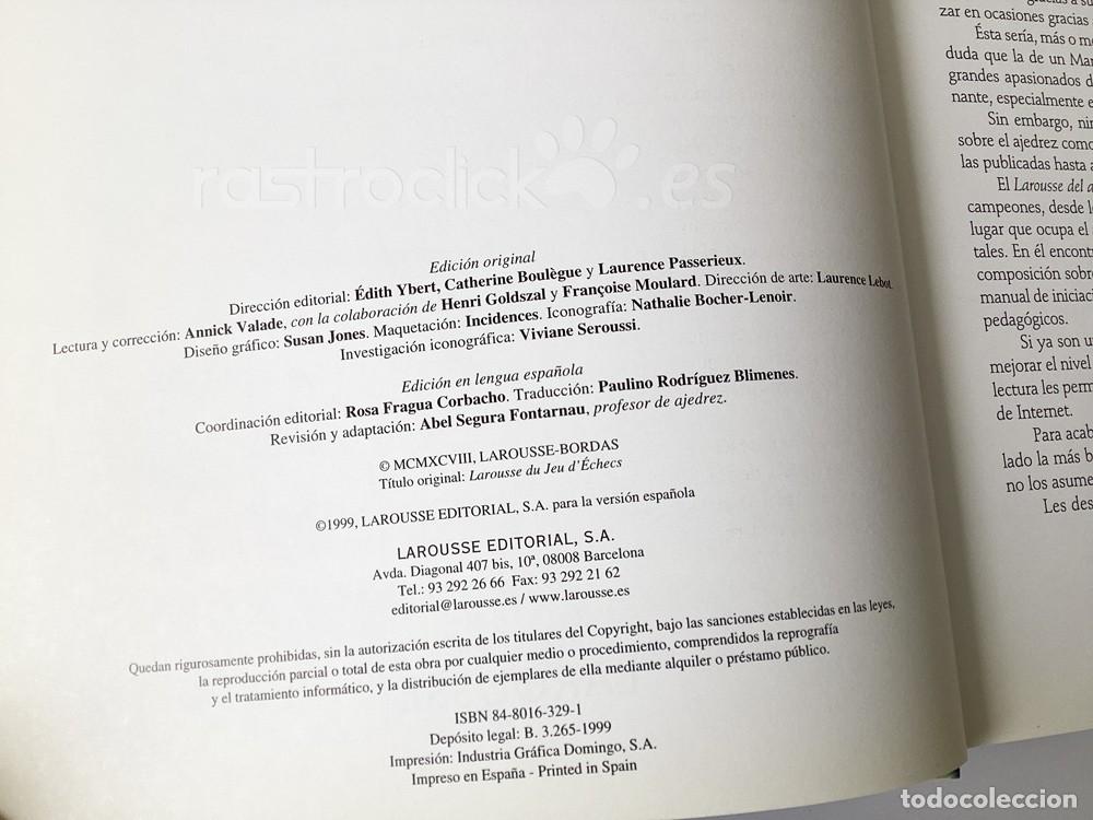 Libros: Larousse del Ajedrez 1999 - Foto 6
