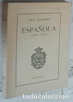 Libros: Real Academia Espa&ntilde;ola 1980 - ANUARIO: - Foto 1
