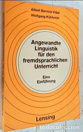 B&uuml;cher: Angewandte Linguistik fur den fremdsprachlichen Unterricht. Eine Einfuhrung - Barrera Vidal, Albert