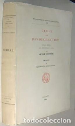 B&uuml;cher: Obras de .... Edici&oacute;n cr&iacute;tica con introducci&oacute;n y notas por ... - CUETO Y MENA, Juan de - WOODFORD, A
