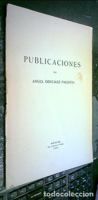 Libros: Publicaciones - GONZALEZ PALENCIA, Angel: - Foto 1