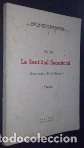 Libri di seconda mano: La santidad sacerdotal. (Exhortaci&oacute;n Menti Nostrae) - P&Iacute;O XII: