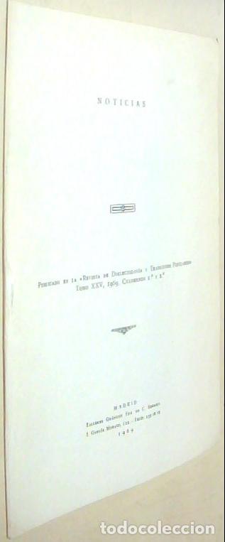 Libri di seconda mano: Noticias. Homenaje al Profesor C&aacute;mara Cascudo. Separata - P.G. de D.: