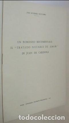 Libros: Un romanzo sentimentale: il Tratado notable de amor di Juan de Cardona - SCUDIERI RUGGIERI, Jole: