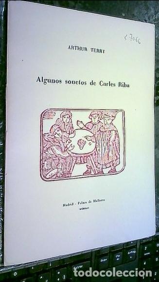 Libri di seconda mano: Algunos sonetos de Carles Riba. Separata de Papeles de Son Armadans n&ordm; LXVIII Noviembre de 1961 - TE