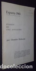 B&uuml;cher: Espa&ntilde;a 1963. Examen de una situaci&oacute;n - RIDRUEJO, Dionisio: