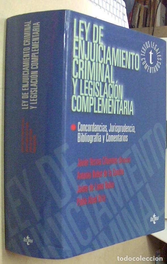 B&uuml;cher: Ley de enjuiciamiento criminal y legislaci&oacute;n complementaria. Concordancias, jurisprudencia, bibliogr