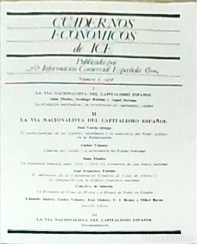 Livros em segunda m&atilde;o: La v&iacute;a nacionalista del capitalismo espa&ntilde;ol (II). Cuadernos Econ&oacute;micos de ICE. N&uacute;mero 6, 1978 - AA.