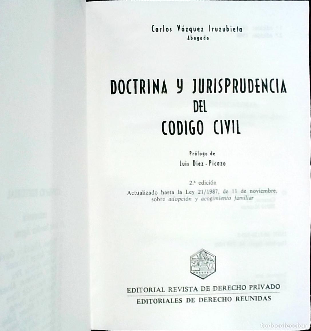 books: Doctrina y jurisprudencia del C&oacute;digo civil - V&aacute;zquez Iruzubieta, Carlos: