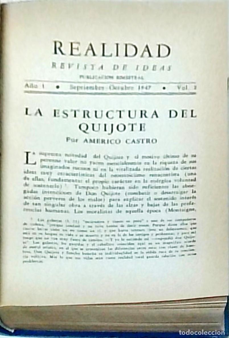 Libri di seconda mano: Realidad. Revista de Ideas. Publicaci&oacute;n bimestral. A&ntilde;o I. Julio-agosto 1947. Vol. 2 / A&ntilde;o I. Septiem