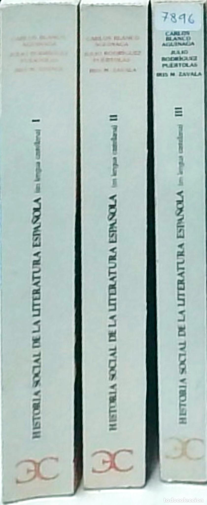 Libros: Historia social de la literatura espa&ntilde;ola (en lengua castellana). 3 TOMOS. 2&ordf; edici&oacute;n, corregida y a