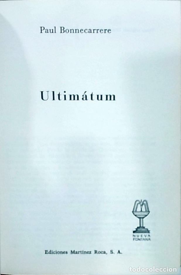 Libros: Ultim&aacute;tum - Bonnecarr&egrave;re, Paul: - Foto 1