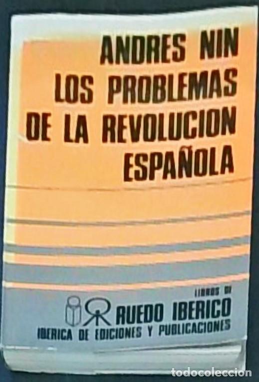 B&uuml;cher: Los problemas de la revoluci&oacute;n espa&ntilde;ola - NIN, Andr&eacute;s: