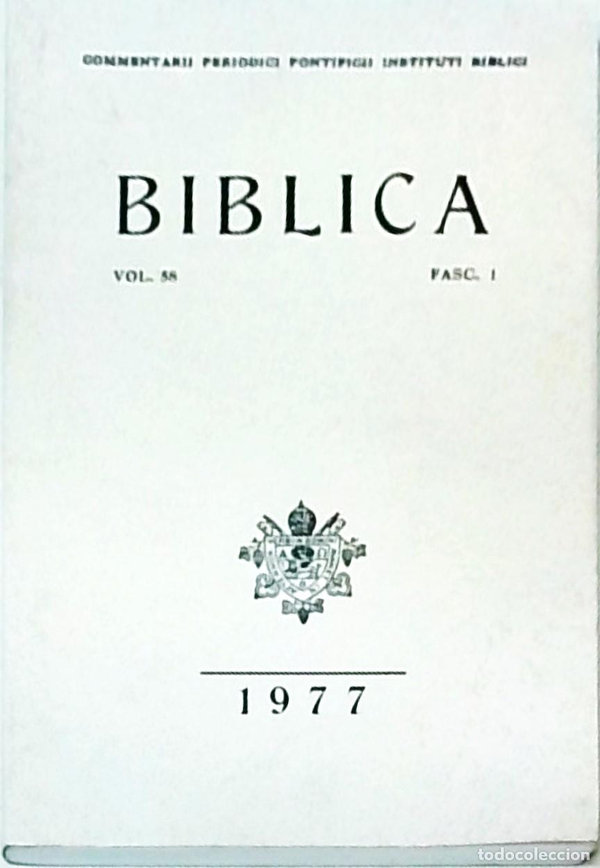 books: Biblica. Vol. 58. Fasc. 1. 1977. Texto multiling&uuml;e ingl&eacute;s, franc&eacute;s, alem&aacute;n - AA. VV.: