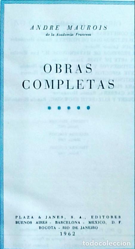 Libros: Obras completas. Tomo V - Andr&eacute; Maurois: - Foto 1
