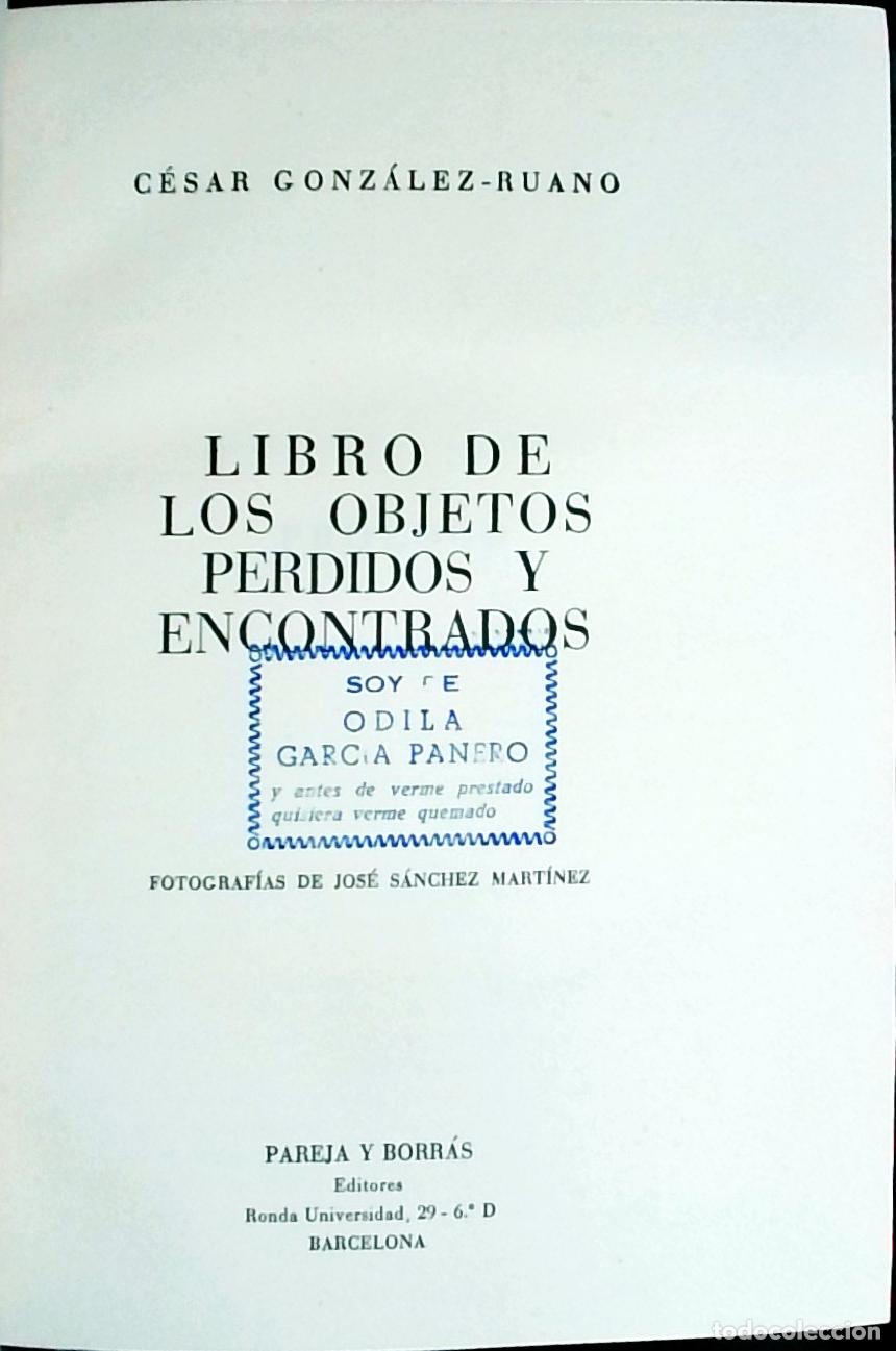 books: Libro de los objetos perdidos y encontrados - C&eacute;sar Gonz&aacute;lez Ruano: