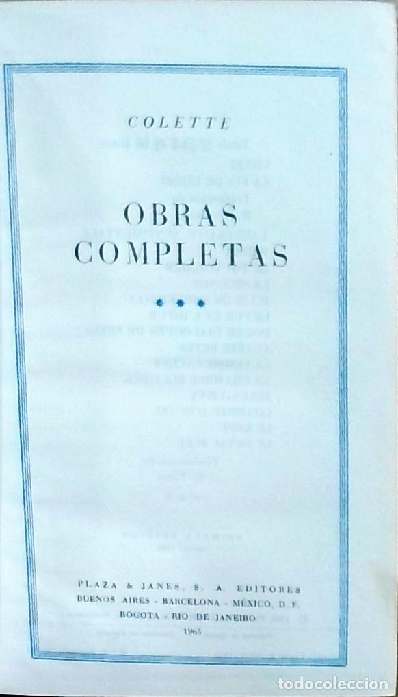 Libros: Obras completas. Tomo III - Colette: - Foto 1