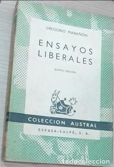 Libros: Ensayos liberales - Gregorio Mara&ntilde;&oacute;n: - Foto 1