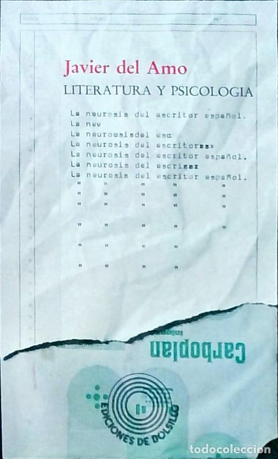 books: Literatura y psicolog&iacute;a: la neurosis del escritor espa&ntilde;ol - Javier del Amo: