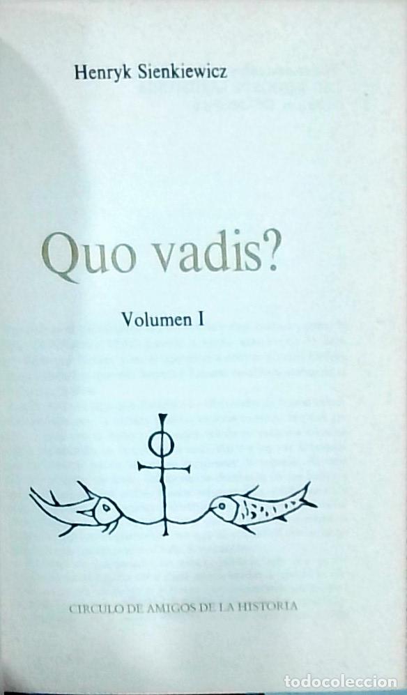 Libri di seconda mano: Quo vadis? Volumen I - Henryk Sienkiewicz:
