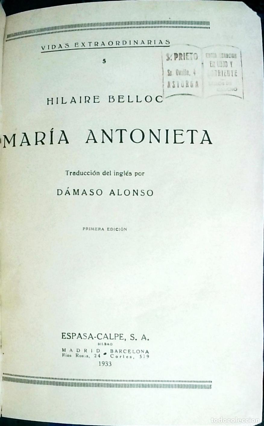 B&uuml;cher: Mar&iacute;a Antonieta - Hilaire Belloc: