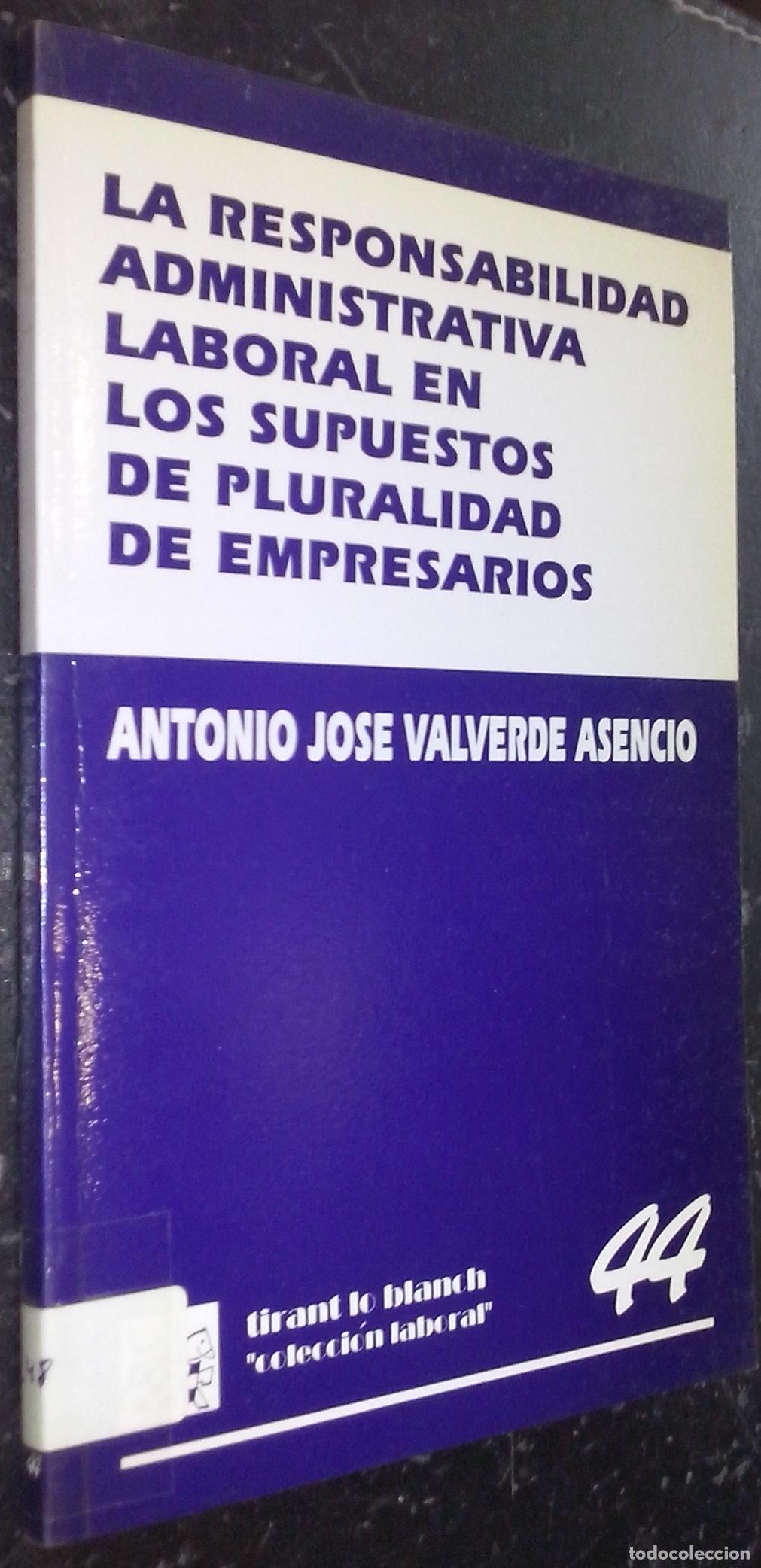 Libros: La responsabilidad administrativa laboral en los supuestos de pluralidad de empresarios - VALVERDE A