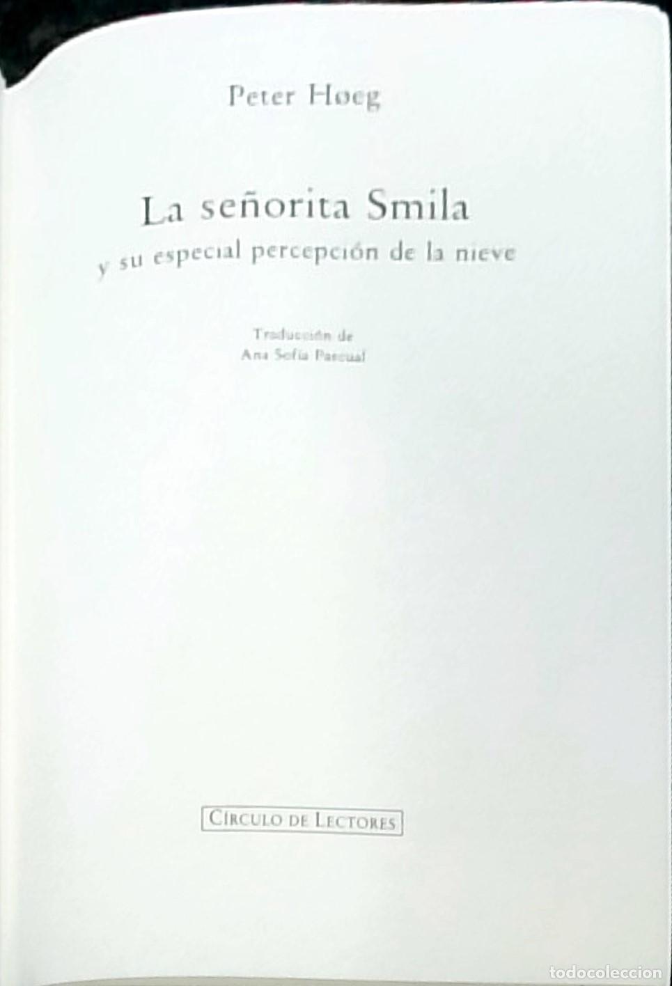 B&uuml;cher: La se&ntilde;orita Smila y su especial percepci&oacute;n de la nieve - Peter H&oslash;eg: