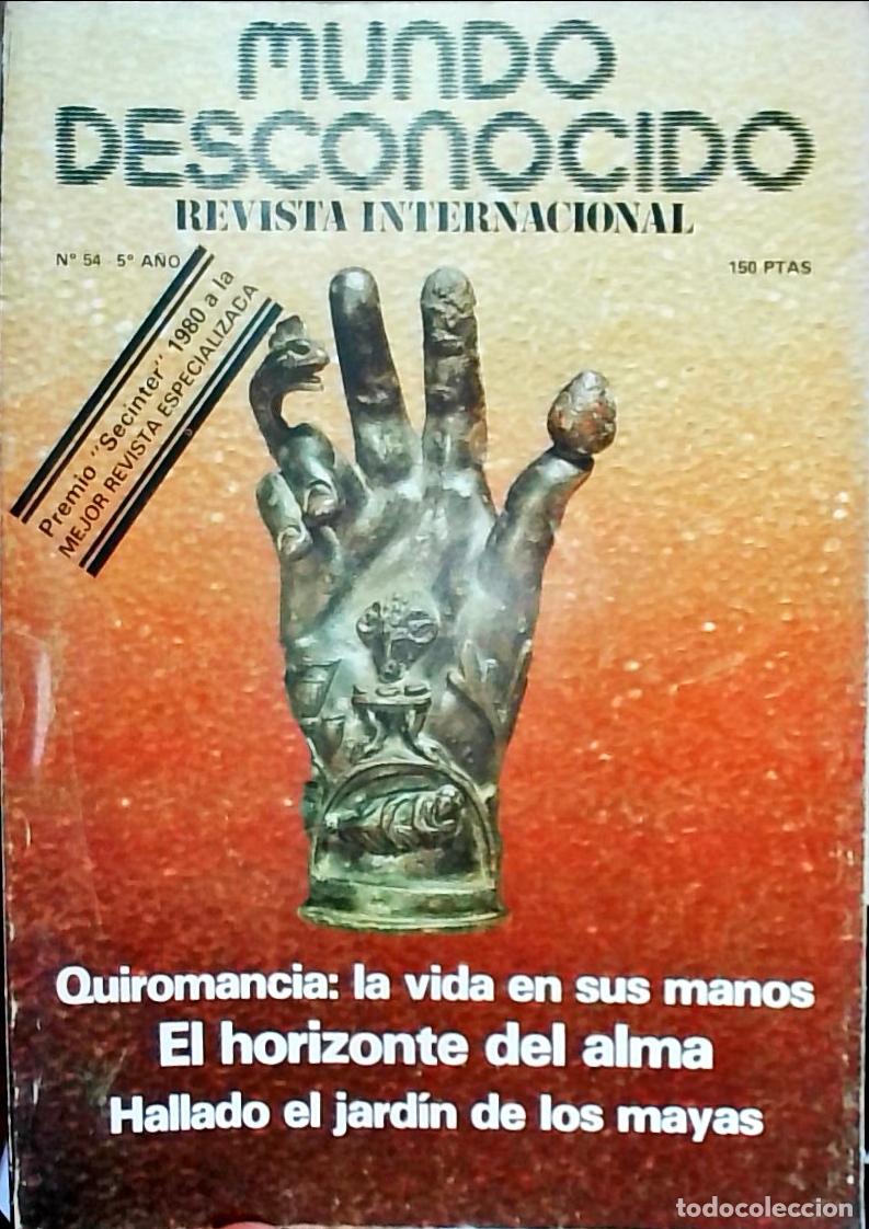 Libros: Mundo Desconocido n&ordm; 54, 5&ordm; A&ntilde;o, Diciembre. Quiromancia: la vida en sus manos. El horizonte del alma