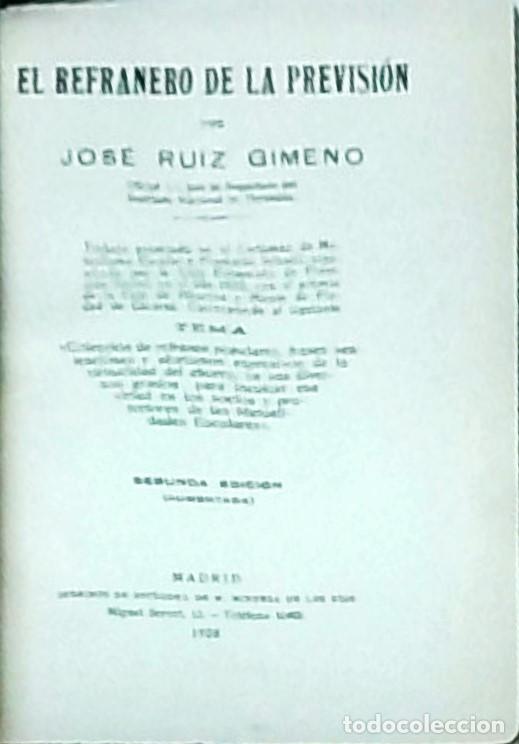 Livres: El refranero de la previsi&oacute;n. 2&ordf; edici&oacute;n aumentada. Colecci&oacute;n de refranes populares, frases sentenci
