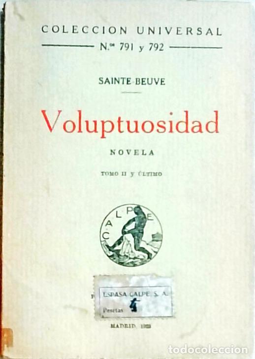 books: Voluptuosidad (Tomo II) - Sainte-Beuve: