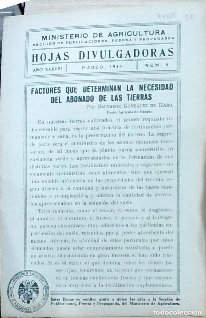 Libros: Factores que determinan la necesidad del abonado de las tierras - Salvador Gonz&aacute;lez de Haro: