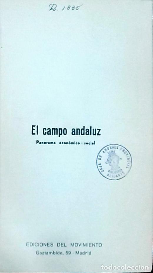 Libri di seconda mano: El campo andaluz: Panorama econ&oacute;mico social - Varios autores: