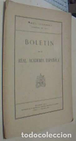 Livros em segunda m&atilde;o: Bolet&iacute;n de la Real Academia Espa&ntilde;ola. Tomo I. Cuaderno I. Febrero de 1914 - AA. VV.: