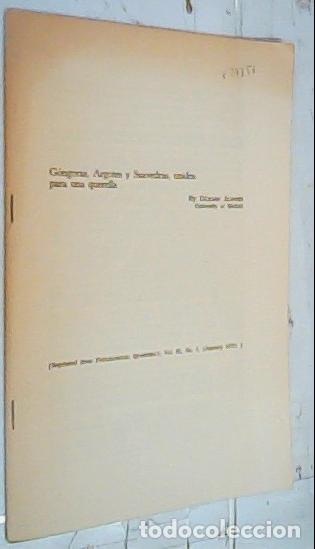 Libri di seconda mano: G&oacute;ngoras, Argotes y Saavedras, unidos para una querella. Separata - Alonso, D&aacute;maso: