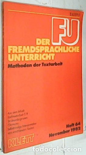 Libri di seconda mano: FU der fremdsprachliche unterricht. Methoden der Textarbeit Heft n&ordm; 64, November - Autores Varios: