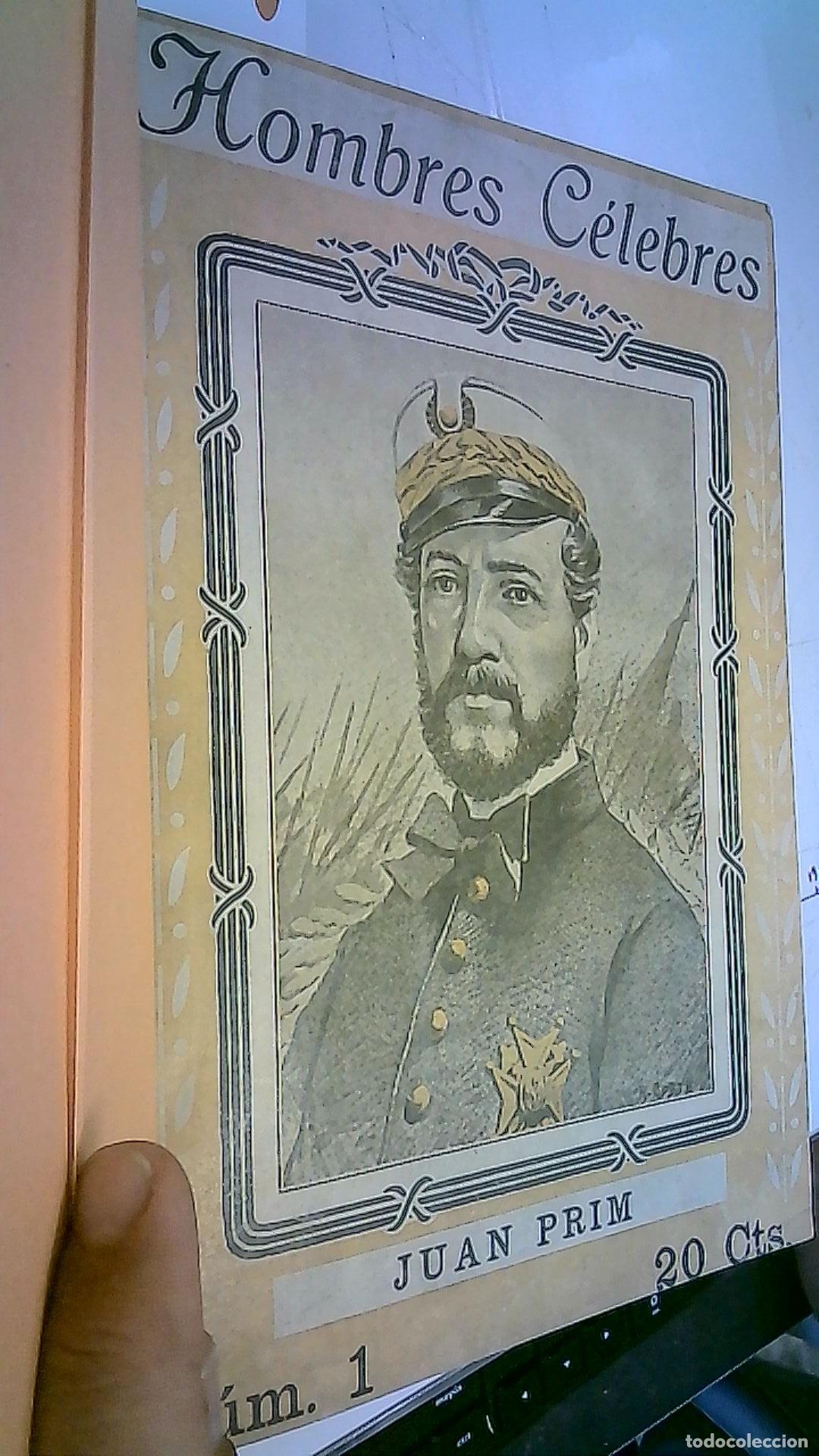 Libros: Hombres C&eacute;lebres. Colecci&oacute;n 20 fasc&iacute;culos (falta el n&ordm; 10). Juan Prim, Sim&oacute;n Bol&iacute;var, Emilio Castela