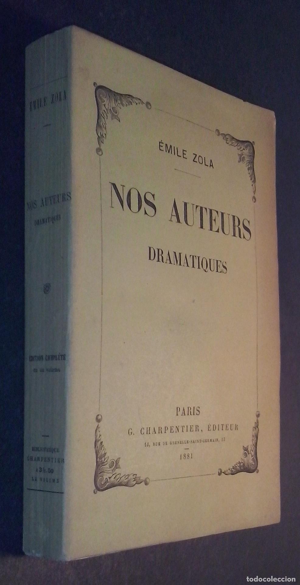 Libros: Nos auteurs dramatiques - ZOLA, &Eacute;mile: - Foto 1