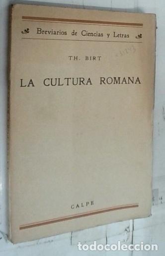 Libros: La cultura romana - Birt, Th. : - Foto 1