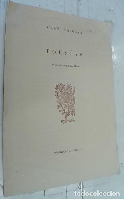 Libros: Poes&iacute;as - Carossa, Hans: - Foto 1