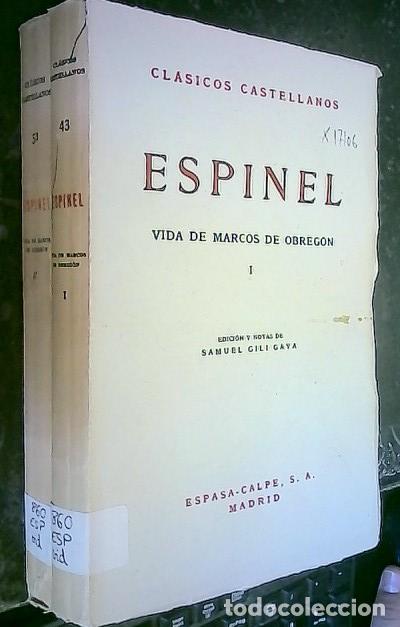 B&uuml;cher: Vida de Marcos de Obreg&oacute;n. 2 tomos - Espinel: