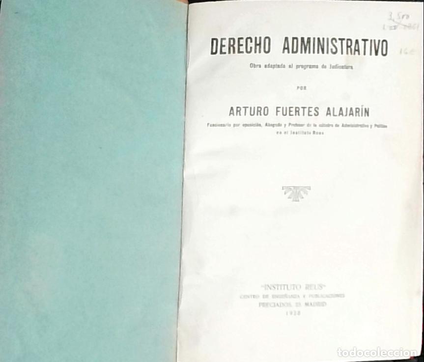 B&uuml;cher: Derecho administrativo. Obra adaptada al programa de Judicatura - Fuertes Alajar&iacute;n, Arturo: