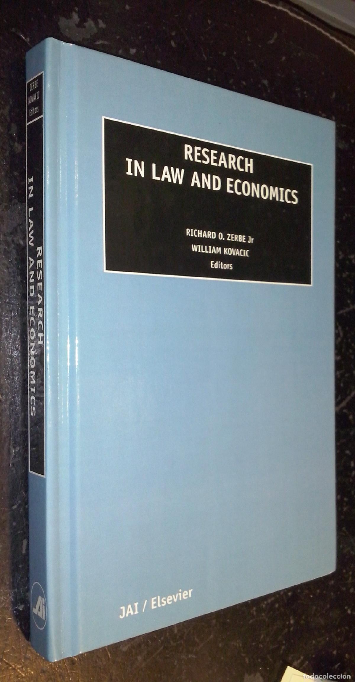B&uuml;cher: Research in Law and Economics. Volume 19 - ZERBE, Richard O. Jr. and KOVACIC, William: