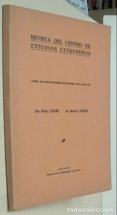 B&uuml;cher: Revista del Centro de Estudios Extreme&ntilde;os. Tomo XII. Septiembre-diciembre 1938. Cuaderno III - AA. V