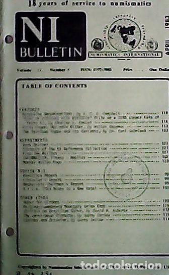 Libros: NI Bulletin. April 1983. Volume 17. Number 4 - AA.VV. - NUMISMATICS: