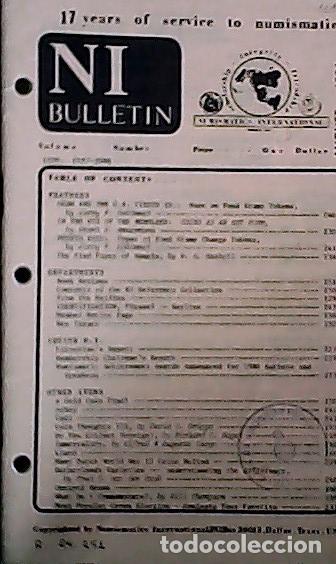 Libros: NI Bulletin. August 1981. Volume 15. Number 8 - AA.VV. - NUMISMATICS: