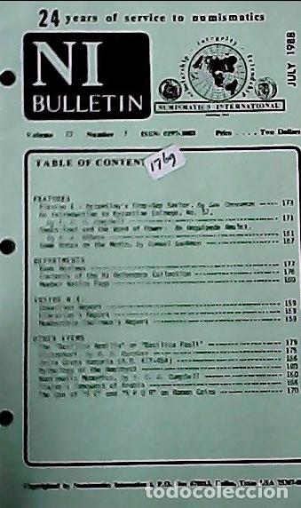 Libros: NI Bulletin. July 1988. Volume 22. Number 7 - AA.VV. - NUMISMATICS: