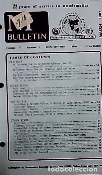 Libros: NI Bulletin. March 1987. Volume 21. Number 3 - AA.VV. - NUMISMATICS: