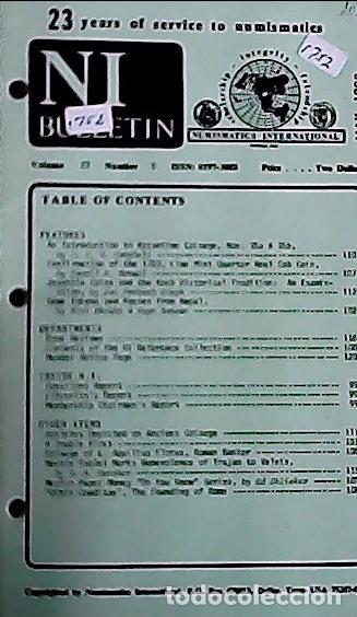 Libros: NI Bulletin. May 1988. Volume 22. Number 5 - AA.VV. - NUMISMATICS:
