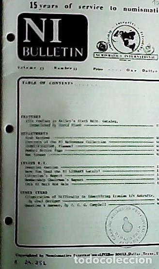 Libros: NI Bulletin. Novmber 1979. Volume 13. Number 11 - AA.VV. - NUMISMATICS: